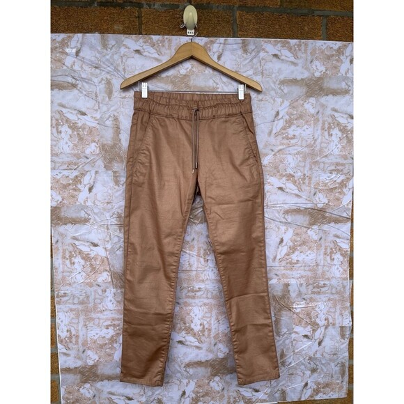 Bevy Flog golden tan drawstring pants size 28 - Picture 2 of 12